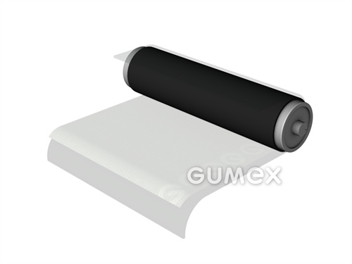 Guma pre obloženie bubnov hnacích valcov BLACK STAR VKS, hrúbka 6mm, šírka 1400mm, 60°ShA, antistatická, SBR, dezén hladký, -30°C/+70°C, čierna